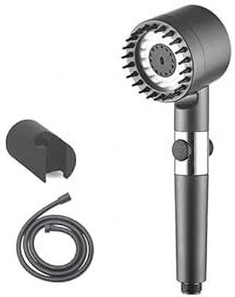 ज़ैप Handheld Shower Black Filtered Water, 3 Gear Spray with Pause Switch- Full Set शावर हैड