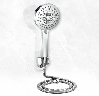 Plantex Hand Shower for Bathroom/5 Inch Round Multi-Function 8 Mode Shower Head Set Shower Head