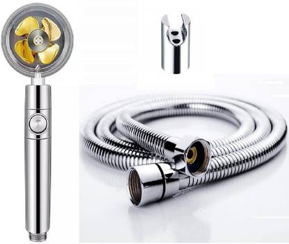 Kyari - 360 Turbo Fan High Pressure Hand Shower Complete Set With Pipe For Bathroom Shower Head