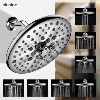 Plantex Head Shower for Bathroom/10 Inch Round Multi-Function 8 Mode Shower Head Shower Head