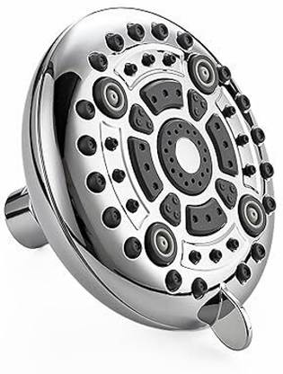 Fossa Fixed 6-function 5" Shower Head - 2.5 GPM High Flow - Luxury Chrome Rain Shower Head