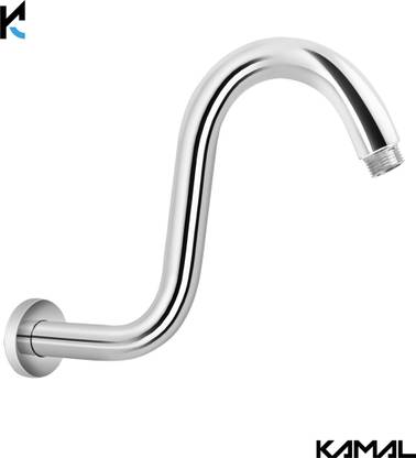 KAMAL Chrome Finish Only Shower Arm with Wall Flange Shower Head