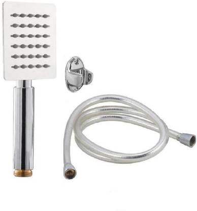 ANMEX Square Rain Handheld Shower with 1.5mtr ABS Shower Tube and Wall Hook Shower Head