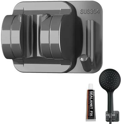 ELEPHANTBOAT Stainless Steel Shower Head Holder Self Adhesive Waterproof Bracket with Hook Shower Head