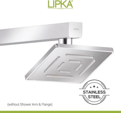 Lipka Lazy Square Stainless Steel Over Head Rain Shower Without Shower Arm(6x6 Inches) Shower Head