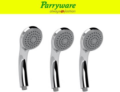 Parryware single flow hand shower with hose and hook set of 3 pic 014 Shower Head