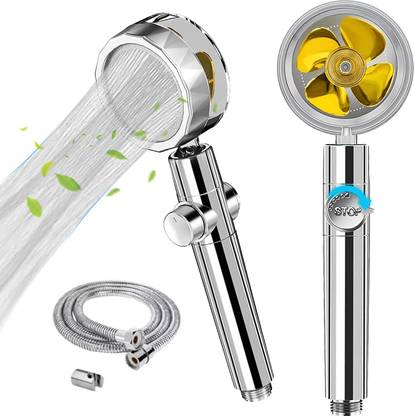 24x7eMall High Pressure Hand Shower With Fan Handheld Shower Head With Hose And Holder Shower Head