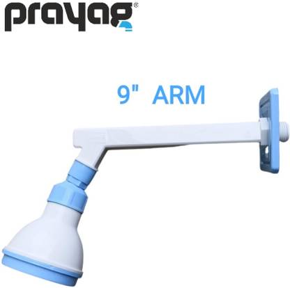 Prayag by Prayag polymers pvt ltd OVERHEARD ROUND SHOWER 3" WITH ARM 225mm Shower Head