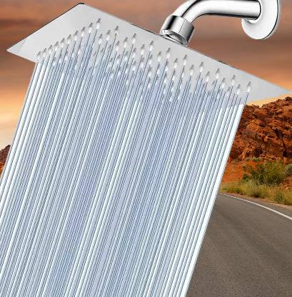 Mingle 8*8 Ultra Slim Square Rain Shower Head with 15inch Arm Shower Head Shower Head