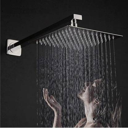 Prestige Ultraslim Shower 8Inch with 15Inch Arm Stee Shower Shower Head