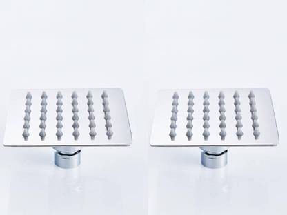KAMAL Rain Shower Ultra Slim Square 4x4 Inch 100mm (Set of 2) (Only Showerhead) Shower Head