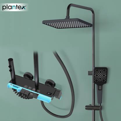 Plantex Piano Shower Panel for Bathroom/Set with LED and Digital Display for Control Shower Panel