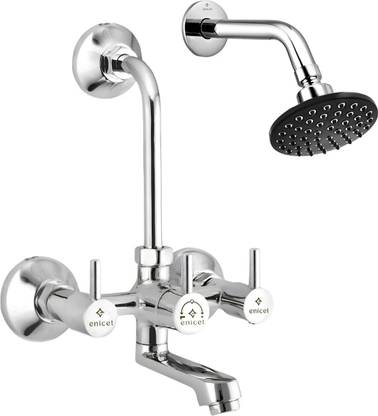 ENICET N53 brass build bathroom shower set 2 in 1 Wall mixer Bathroom mixer with shower Wall mixer with shower rain flow