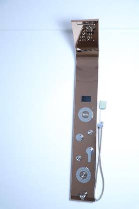 Aristo Shower Panel Set 5 in 1 Shower System With LED Rainfall Shower Wall Shower For Bathroom with Hand Shower Rainfall Shower, Body Massage Spray, Handheld Shower, Waterfall Shower