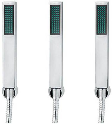 Parryware hand shower Sinatra square with Hose & clutch set of 3 pic 086 shower