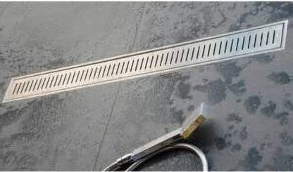 Viking SS304 Shower Channel Drain with Cockroach Trap and Hair Catcher - Stainless Steel 304- Length 900mm (36”), Width 100mm (4”), Brushed Finish with Side Hole