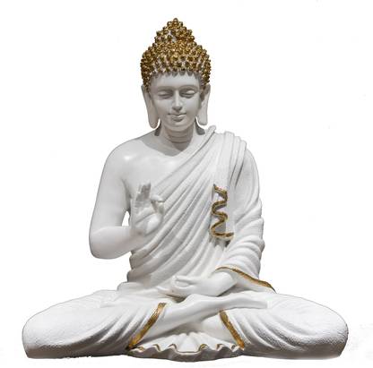 PRG Resin Buddha Statue in Vitarka Mudra: Sacred Symbol of Wisdom & Peace (Buddha 1) Decorative Showpiece  -  38 cm