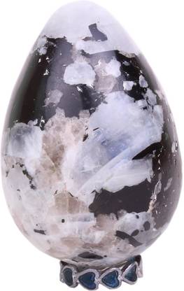 EXCEL Rainbow Moonstone Egg Crystal Stone Healing Reiki Aura Yoni Mineral Rock Meditative Decorative Showpiece - 6 cm