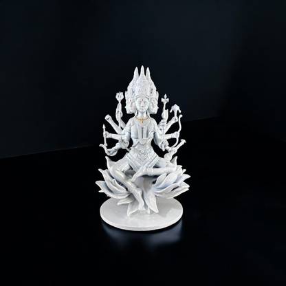 CRAFTVISIONS Goddess Maha Gayatri Devi| Mata Idol Savitri Statue Murti For Home Décor | Decorative Showpiece  -  12 cm