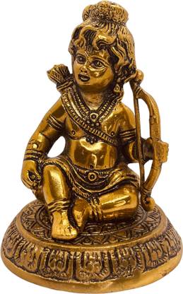 DigiRake Bal Ram Gold 10 X 14 X 9.5 Cms | Krishna Balram Idol | Balram Murti | Balrama Decorative Showpiece  -  14 cm