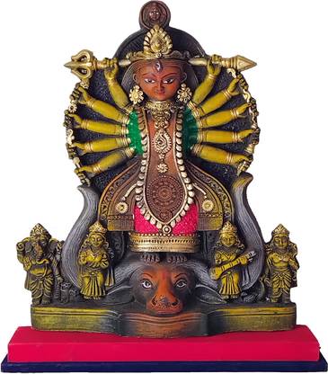 ARU Arushis Maa Durga Murti Durga Idol, Bengali Durga Murti for Gifting & Home Decor Decorative Showpiece  -  34 cm