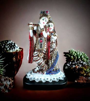 Sankalan Creation Radha Krishna Standing Decorative Showpiece  -  29 cm