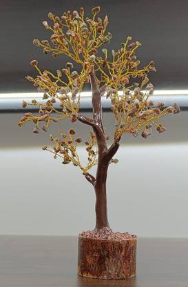sstringz Unakite Stone Tree Crystal Tree Decorative Showpiece  -  15 cm