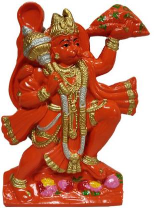 Megifting Lord Hanuman with Sanjeevani Parvat Wall Hanging Decorative Showpiece  -  15.24 cm