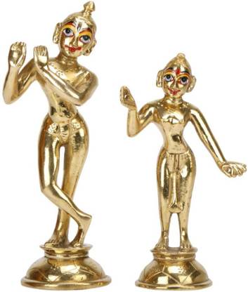 krishnagallery1 RK Blue Eyes Radha Krishna Murti Marble Finish , डेकोरेटिव शोपीस  -  16 cm