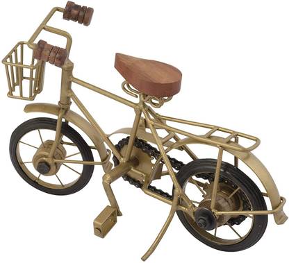 MIKEL ENTERPRISES Wrought Iron Retro Cycle Bicycle Model, Home Office Decor Item Cycle Decorative Showpiece  -  5 cm