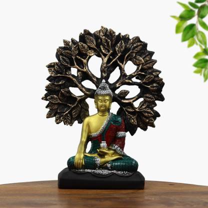 INTERNATIONAL GIFT Gautam Buddha Under Bodhi Tree – Symbol of Enlightenment Decorative Showpiece  -  25.4 cm