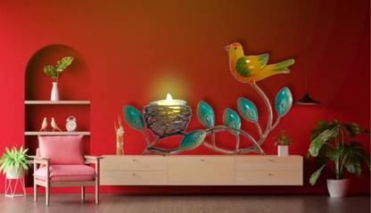 Vandana Collection Religious Sparrow Nest Candle Holder For Home Offices & Gifting Decorative Showpiece - 20 cm