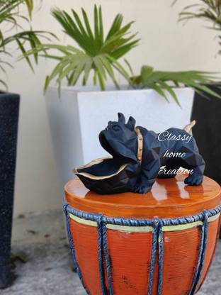 CHC Pitbul Dog | Diamond cut dog | dog showpiece for table | Decorative Showpiece  -  16 cm