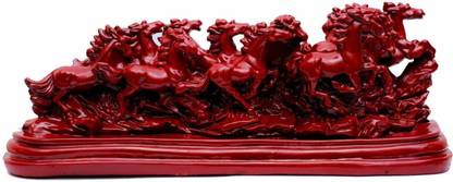 Inara 12 Running Victory Horses (Feng Shui & Vastu) Decorative Showpiece  -  25.24 cm