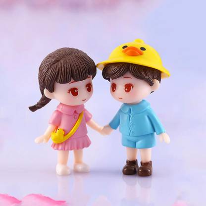 Ascension Romantic Lovely Couple/Baby Couple Gift for Girlfriend Boyfriend Valentines Gift Decorative Showpiece  -  5.4 cm