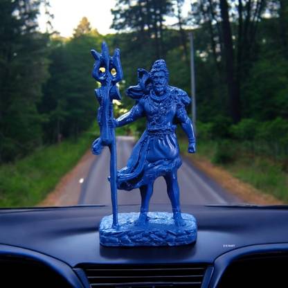 D K MART Lord Shiva Idol For Car Dashboard | Shiv Idol | Small Shiva Statue For Car Decorative Showpiece  -  11 cm