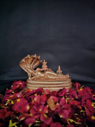 Gold Plating Art Studio LLP Anantha Sayana Perumal Idol Decorative Showpiece  -  10 cm