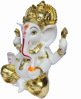 krishnagallery1 Golden Leep l Ganesh Murti , Ganesh Ji Murti Decorative Showpiece  -  22 cm