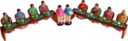 unikk Food Set with Table Set Navarathri Golu Doll Set Decorative Showpiece  -  13 cm