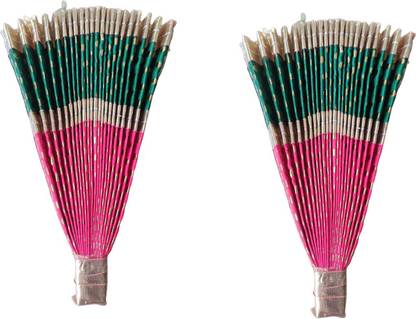 HOIVA Multicolor Thiru Udayada for Thaalam, Pujas, Onam,Vishu ( Pack of 2) Decorative Showpiece  -  20 cm