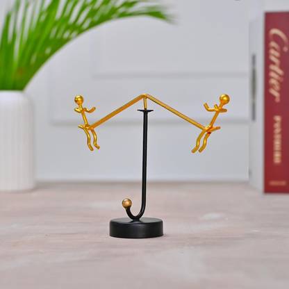 DecorTwist Newton Cradle Balancing Man Toy for Table Perpetual Motion Toy Pendulum Decorative Showpiece  -  5 cm
