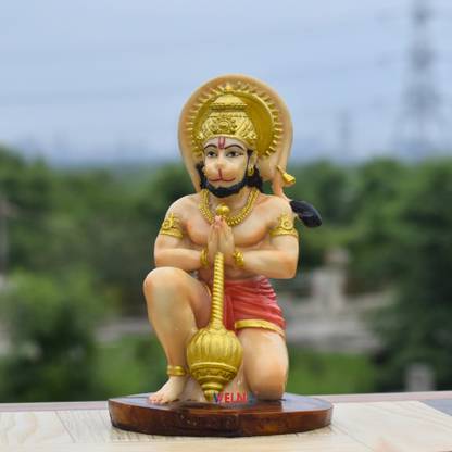 mark india Namaste Hanuman Ji Murti for Table decor, Office Decorative Showpiece  -  17 cm