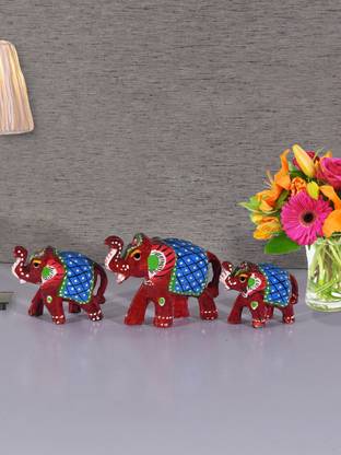 Flipkart SmartBuy Handcrafted S/3 Elephant Showpiece Decorative Showpiece  -  7.62 cm