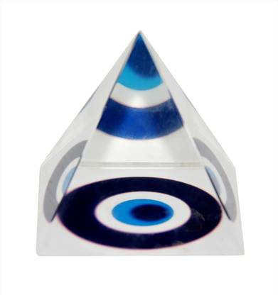 Vashoppee Vastu / Feng Shui / Evil Eye Crystal pyramid For Removing Negative Energy Decorative Showpiece  -  5 cm