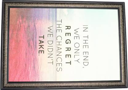 Glee and Glint Inspirational quotes Frame For Wall Hangings Set of 4 Frames Decorative Showpiece  -  6 cm