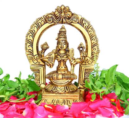 aalayam selveer Kamakshi Amman Idol With Thiruvachi Big | Kanchi Kamatchi Amman Statue Decorative Showpiece  -  15 cm