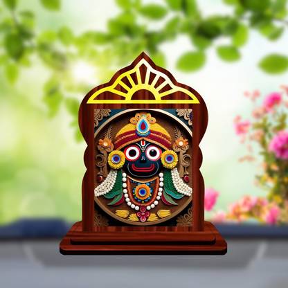 GiftzLane Jagannath Car Dashboard Idol Premium Decorative Showpiece  -  10.5 cm