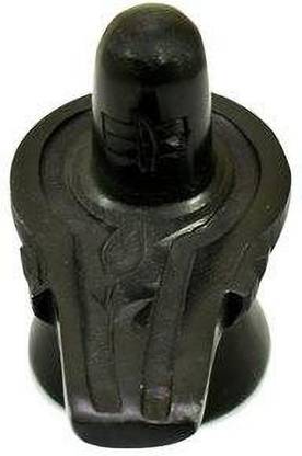 A & S VENTURES Big Size Shivling Very Big Size Shivling For Pooja Shiva Lingam, black, Standard Decorative Showpiece  -  8 cm
