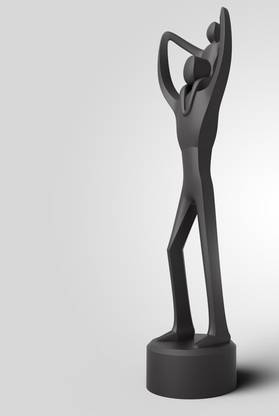 celestial crafts Celestial Crafts : Mystic Warrior Miniature Figurine (Black) Decorative Showpiece  -  16 cm