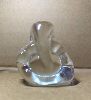 KUNYA 2 Inch Transparent Crystal Ganesha Showpiece Idol for Home Decor/Car Dashboard Decorative Showpiece  -  5 cm